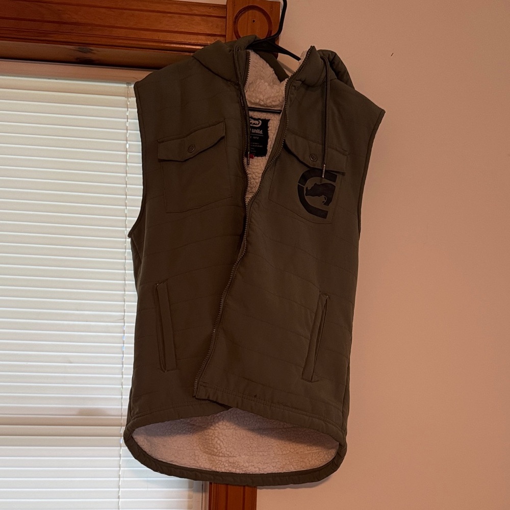 Olive Green Hooded Vest